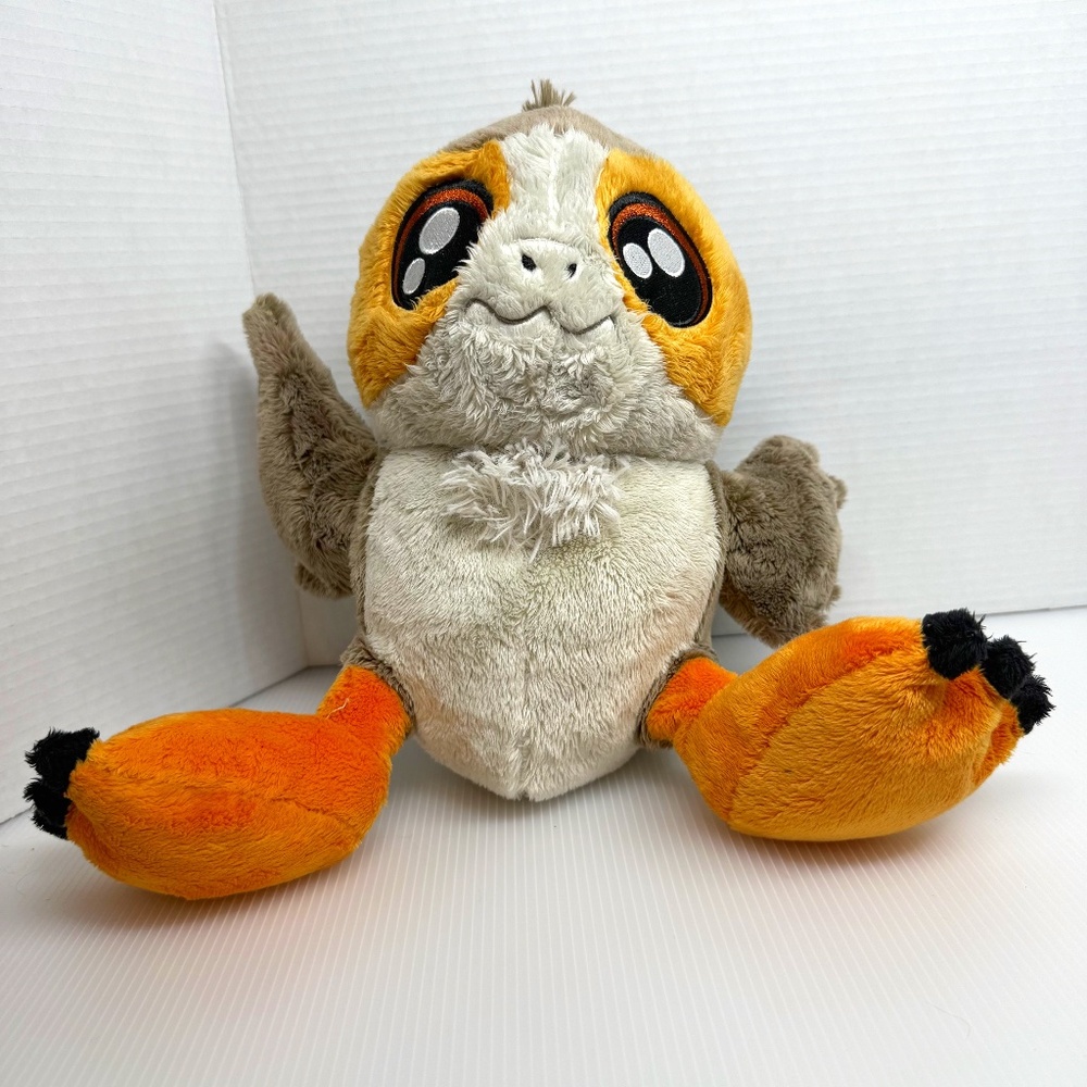 Disney Parks Star Wars Porg Big Feet Soft Plush 14" The Last Jedi Stuffed Animal